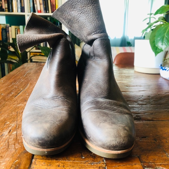 Shabbies Amsterdam leather ankle boots bohemian dark brown US10 EU41 - Picture 6 of 10